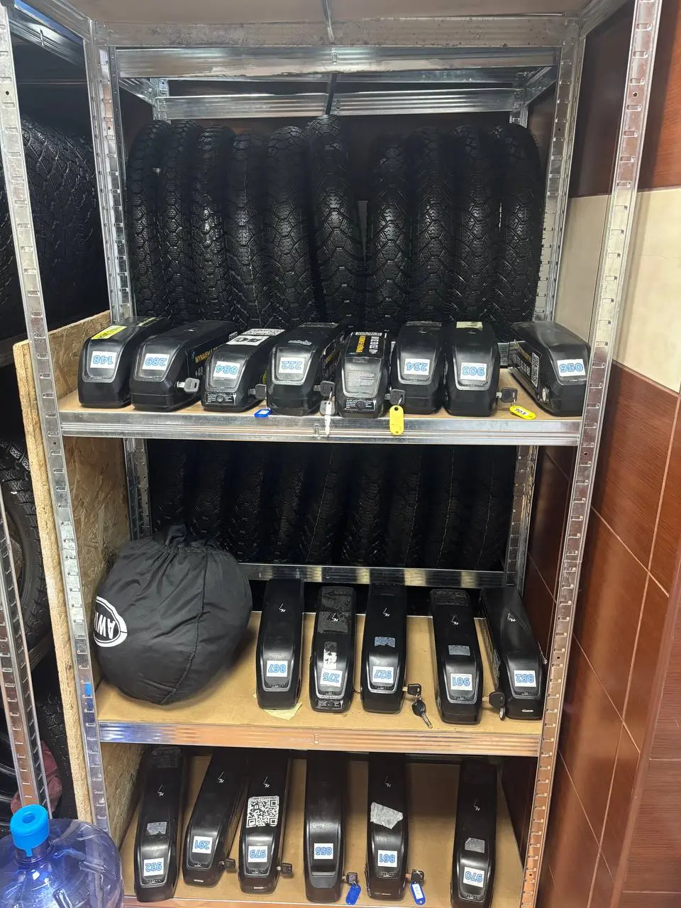Battery & parts storage
