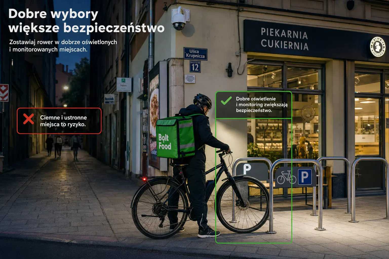 Gdzie parkować e-rower podczas dostaw