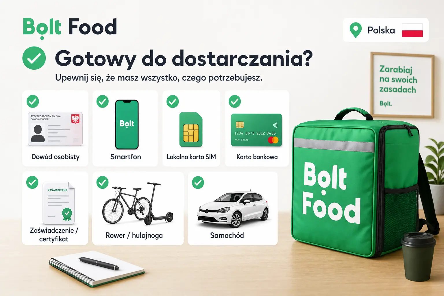Что нужно для старта в Bolt Food